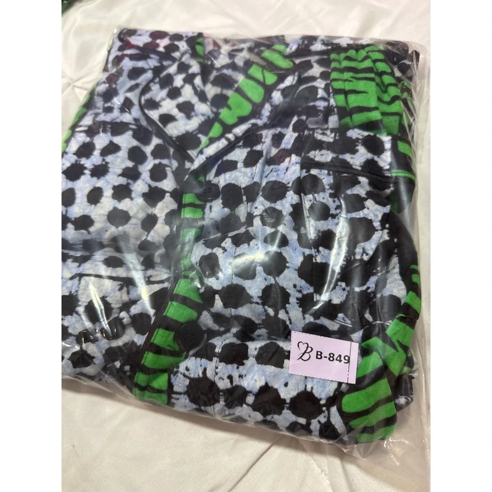 CosaBella‎ Printed Men's Classic Long Sleeve Top & Pant Pajama Set size XL